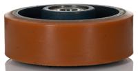 7020-cc LAG Blue, Orange Polyurethane Abrasion Resistant, High Load Capacity, Laceration Resistant, Non-Marking Trolley Wheel,