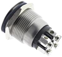 mpi002termd5 Bulgin MPI002 Series Illuminated Push Button Switch, Momentary, Panel Mount, 19.2mm Cutout, SPST, Green/Blue LED, 24V