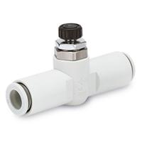 as1001fm-06 SMC AS100 Series Threaded Speed Controller, M5 Inlet Port x 6mm Tube Outlet Port
