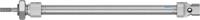 dsnu-8-100-p-a Festo 100 mm Pneumatic Piston Rod Cylinder - 19182 DSNU Series, Double Acting Acting