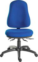 197-0399 RS PRO Blue Fabric Typist Chair, 150kg Weight Capacity