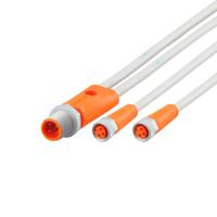 evw108 ifm electronic Male 1 way M12 to Female 2 way M8 Sensor Actuator Cable, 0.3 m
