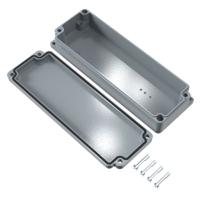 01061900 Rose Aluminium Standard Series Grey Die Cast Aluminium Enclosure, IP66, IK09, Grey Lid, 185 x 64 x 34mm