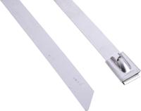 123-5030 RS PRO Cable Tie, Roller Ball, 520mm x 12 mm, Silver Stainless Steel, Pk-100