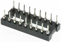 110-87-318-41-001101 Preci-Dip 2.54mm Pitch Vertical 18 Way, Through Hole Turned Pin Open Frame IC Dip Socket, 1A
