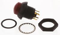 lp9-21231f21 Otto Illuminated Push Button Switch, Momentary, Panel Mount, SPDT, Red LED, 28V dc, IP68S