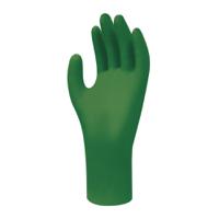 sho6110 Showa 6110PF Green Powder-Free Nitrile Disposable Gloves, Size 8, Medium, 100 per Pack