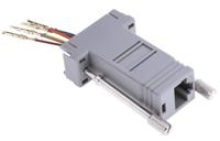 625-6243 RS PRO D-sub Adapter Female 9 Way D-Sub to Female RJ45