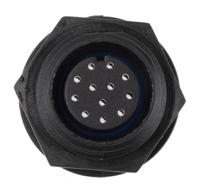 px041312s Bulgin Circular Connector, 12 Contacts, Rear, Miniature Connector, Socket, Female, IP68, Buccaneer 400 Series