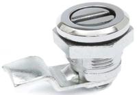188-877 RS PRO Silver Zinc Plated Steel Camlock, 14mm Panel-to-Tongue, 22 x 14mm Cutout, Slotted Head Unlock