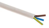 491-897 RS PRO 3183Y 1 mm² 3 Core Power Cable, H05VV-F, White PVC, 100m