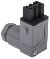 932413106-stakwi-3 Hirschmann, ST Grey Cable Mount Right Angle Industrial Power Plug, Socket, Rated At 16A, 250 V, 400 V