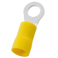 270-7638 RS PRO Insulated Crimp Ring Terminal, 5.3mm Stud Size, 4mm² to 6mm² Wire Size, Yellow