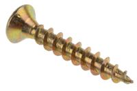 263-1965 RS PRO Pozidriv Countersunk Steel Wood Screw, Yellow Passivated, Zinc Plated, 6mm Thread, 40mm Length
