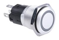 82-45511113 EAO 82 Series Illuminated Push Button Switch, Momentary, Panel Mount, 16mm Cutout, SPDT, Red LED, 12V, IP65, IP67