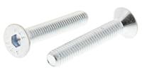 491-5164 RS PRO Bright Zinc Plated Steel Hex Socket Countersunk Screw, DIN 7991, M6 x 35mm