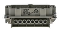 10194000 EPIC Connector Insert, 16 Way, 16A, Male, H-BE, Cable Mount, 600 V