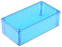 1591dtbu Hammond 1591 Series Transparent Blue Polycarbonate Enclosure, IP54, Transparent Blue Lid, 150 x 80 x 46mm