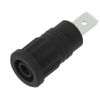 3286-n Electro PJP Black Female Banana Socket, 4 mm Connector, Press Fit Termination, 36A, 1kV, Nickel Plating