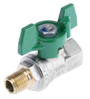 141-7726 RS PRO Brass Full Bore, 2 Way, Ball Valve, Threaded, BSPP 1/4in