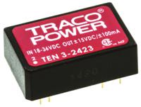 ten-3-2423 TRACOPOWER TEN 3 DC-DC Converter, ±15V dc/ ±100mA Output, 18 → 36 V dc Input, 3W, Through Hole, +85°C Max Temp