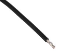 58557-bk005 Alpha Wire Hook-up Wire TEFLON Series Black 0.35 mm² Hook Up Wire, 22 AWG, 7/0.25 mm, 30m, PTFE Insulation, 5855/7 BK005