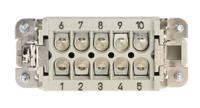 09200102812 HARTING Heavy Duty Power Connector Insert, 16A, Female, Han A Series, 10 Contacts
