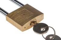 781-6004 RS PRO Key Brass Padlock, 6mm Shackle, 40mm Body