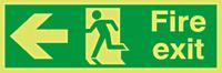 763-1929 PET Fire Extinguisher, Fire Exit, English, Exit Sign