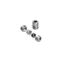 1009840000 Weidmüller Natural Stainless Steel Cable Gland, M12 Thread, 3mm min., 6.5mm max., IP68
