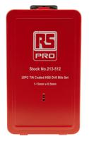 213-512 RS PRO 25-Piece Twist Drill Bit Set for Metal, 13mm Max, 1mm Min, HSS-G Bits