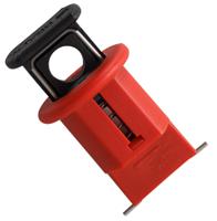 090851 Brady Red 1-Lock Glass-Reinforced Nylon Miniature Circuit Breaker Switch Lockouts, 7.14mm Shackle