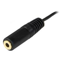 mu12mf StarTech.com Male 3.5mm Stereo Jack to Female 3.5mm Stereo Jack Aux Cable, Black, 3.7m MU12MF