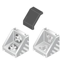 3842523561 Bosch Rexroth M8 Angle Bracket, Connecting Component, Strut Profile 45 mm, Groove Size 10mm
