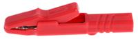 932146101 Hirschmann Test & Measurement Crocodile Clip 4 mm Connection, Brass Contact, 25A, Red