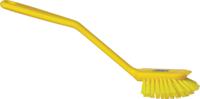 42376 Vikan Medium Bristle Yellow Scrubbing Brush, 23mm bristle length, PET bristle material