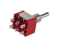 2-1825139-4 TE Connectivity Toggle Switch, Panel Mount, On-Off-(On), DPDT, Solder Terminal