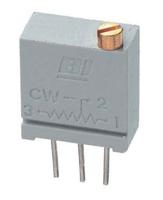 67wr100klf 100kΩ, Through Hole Trimmer Potentiometer 0.5W Top Adjust TT ElectronicsBI, 67