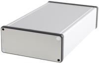 1455q2201 Hammond 1455 Series Silver Aluminium Enclosure, IP54, Black Lid, 220 x 125 x 51.5mm