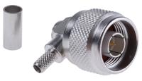 r161182000w Radiall, Plug Cable Mount N Connector, 50Ω, Crimp Termination, Right Angle Body