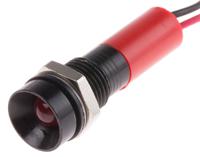 723-9505 RS PRO Red Panel Mount Indicator, 24V dc, 8mm Mounting Hole Size, Lead Wires Termination, IP67