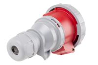 3181647-7 Scame, Optima Seven IP66, IP67 Red Cable Mount 6P + E Industrial Power Socket, Rated At 16A, 415 V