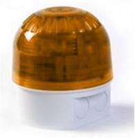 psc-0034 Klaxon Amber Sounder Beacon, 17 → 60 V dc, IP65, 106dB at 1 Metre
