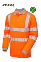 lfe904-s PULSAR LFE904 Orange Men Hi Vis Polo Shirt, S