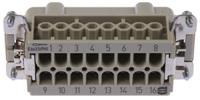 09330162601 HARTING Heavy Duty Power Connector Insert, 16A, Male, Han E Series, 16 Contacts