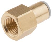 kq2f08-02a SMC Pneumatic Straight Threaded-to-Tube Adapter, Rc 1/4 Female, Push In 8 mm
