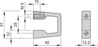 10501-116 nVent SCHROFF Guide Rail Handle for Use with Subracks, 1U