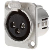 716-0300 Deltron Panel Mount XLR Connector, Female, 50 V ac, 3 Way, Silver Plating