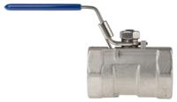 499-2824 RS PRO Stainless Steel Reduced Bore, 2 Way, Ball Valve, Threaded, BSPP 1 1/4in, 68bar Operating Pressure