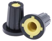 467-6033 RS PRO 17mm Black Potentiometer Knob for 6mm Shaft D Shaped